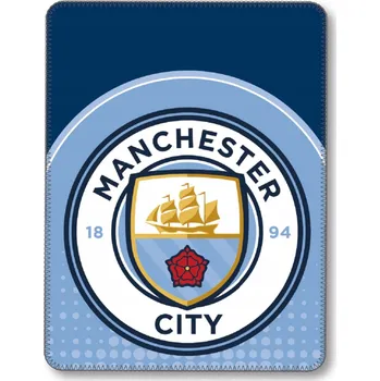 Dětská deka FLEECOVÁ DEKA MANCHESTER CITY - ORIGINÁLNÍ DEKA MANCITY - DÁREK PRO FANOUŠKA
