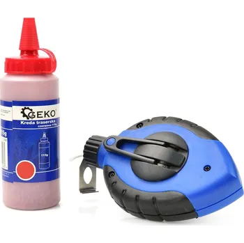 Ruční nářadí Geko Trasovací šňůra 30 m + červená křída 115 g (12/48)