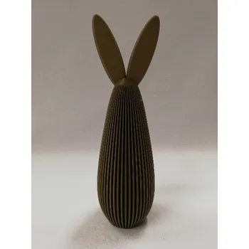 Velikonoční dekorace Velikonoční dekorace - výtisk 3D - 18 x 5 cm - ušaté vejce úzké - olivové