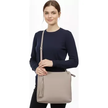 Kabelka Šedá velká kabelka Bella Belly – do ruky i na rameno, elegantní dámská kabelka