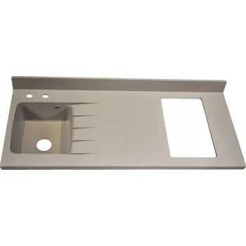 Granitový dřez Jednokomorový dřez, otvor pro varnou desku, horní montáž, 140 x 63 cm