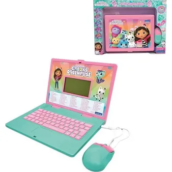 Lexibook, Gabby Dollhouse, dvojjazyčný výukový počítač angličtina/italština, 124 aktivit v oblasti