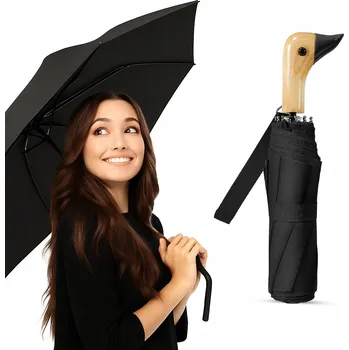 Deštník AUTOMATICKÝ DEŠTNÍK ČERNÝ S POUZDREM DUCKHEAD 95 cm