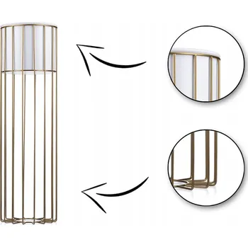 Květináč Květináč moderní 70 zlatý bílý LOFT kovový