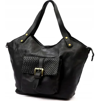 Kabelka STYLOVÁ KABELKA SHOPPER DO RUKY NEBO PŘES RAMENO Z MĚKKÉ PŘÍRODNÍ KŮŽE