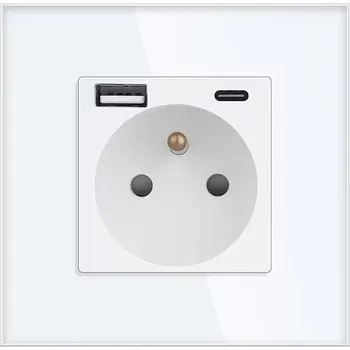 Elektrická zásuvka Elektrická Zásuvka USB nástěnná eLumos bílá