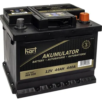 Auto-moto baterie Autobaterie Hart, 12V, 44AH 440A 207X175X175/P+/, HART 564 525