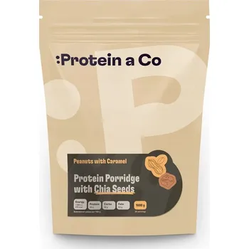 Proteinové kaše s chia 1 600 g – 8 příchutí, Arašídy s karamelem