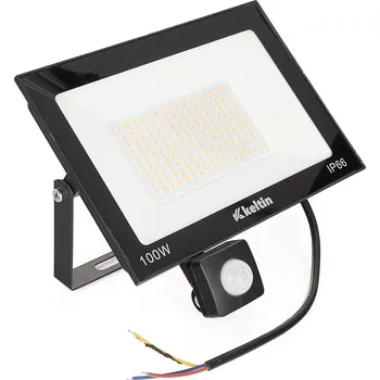 Geko LED světlomet 100 W s pohybovým senzorem – neutrální bílá barva 4500 K (10)