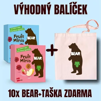 Čokoláda BEAR Minis 10 ks + BEAR Plátěná taška ZDARMA