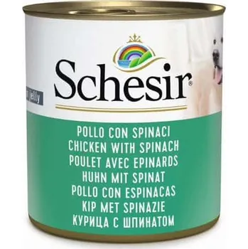 Krmivo pro psa Schesir Dog Adult kuřecí se špenátem 285 g