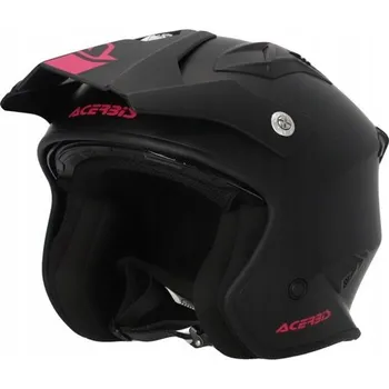 Helma na motorku Přilba Acerbis Aria 2206 Skútr Trial černo-růžová Motocyklová ochrana