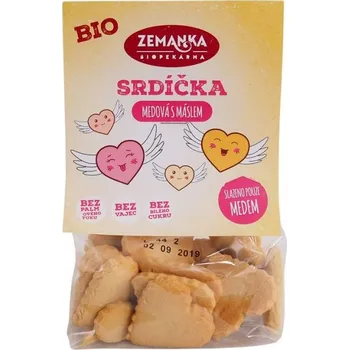Zemanka Medová bio srdíčka s máslem
