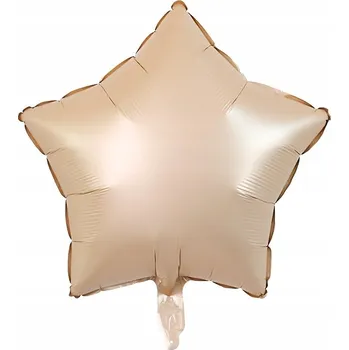 Balónek Foliový balónek HVĚZDA 18" BÉŽOVÝ BEIGE 45 cm na helium svatba rok 03