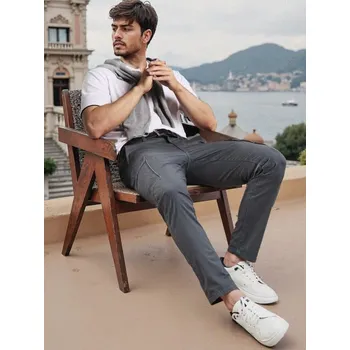 Pánské kalhoty Sinsay - Kalhoty slim cargo - šedá - 148EV-90X - 148EV-90X-28