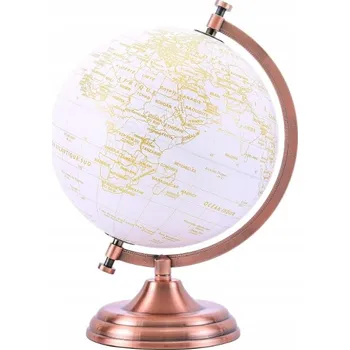 Glóbus Exerz Zlatý metalický glóbus 20 cm - vzdělávací