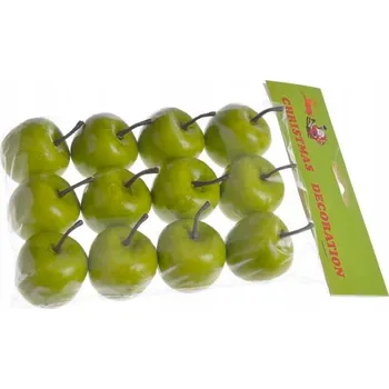 umělá květina Jablko umělé ovoce JABLKA zelené 12 kusů 4 cm