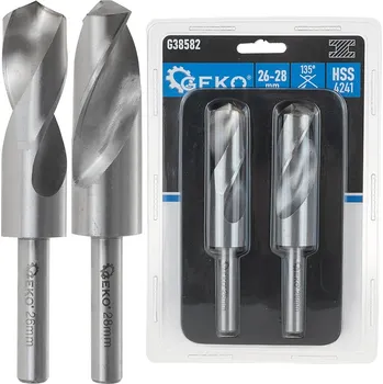 Příslušenství k nářadí Geko Sada vrtáků do kovu HSS4241 26-28 mm, 2 ks (10/20)
