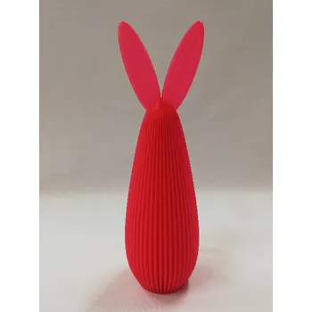 Velikonoční dekorace Velikonoční dekorace - výtisk 3D - 18 x 5 cm - ušaté vejce úzké - růžové