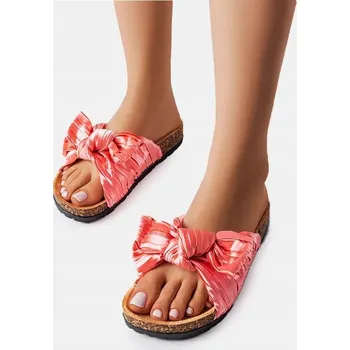 Dámské pantofle Růžové nazouváky s mašlí Duplanty 21111 velikost 37