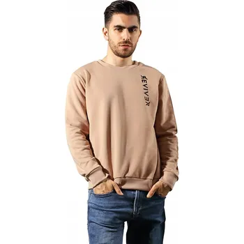 Pánská mikina Reviver F5598 Mikina nerozepínací pánská béžová L