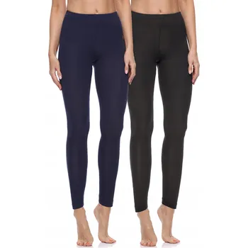 Dámské legíny Dámské legíny legíny, sada 2 ks bavlna MS10-198, černá/ Námořnická Modrá velikost S