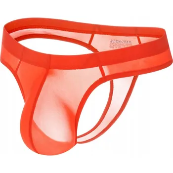 Kalhotky JOCKMAIL SLIPY TANGA TANGA XL ČERVENÉ MODAL SHINE