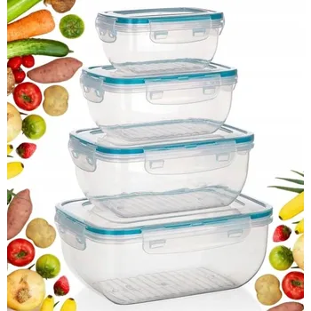 Dóza na potraviny SADA PLASTOVÝCH DÓZ na jídlo, potraviny, skladování do lednice