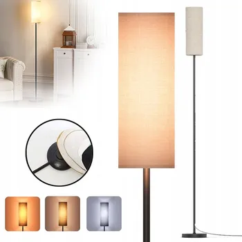 Stojací lampa NOWOCZESNA LAMPA S PLISOVANÝM STÍNIDLEM – 3 BARVY SVĚTLA E27