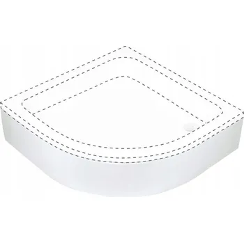 Sprchová vanička Zástěna sprchové vaničky Deante Plus II půlkruhová 90 x 90 cm