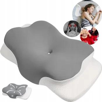 Polštář Ortopedický Polštář na Spaní Profilovaný Podpěra Hlavy a Krku s Paměťovou Pěnou