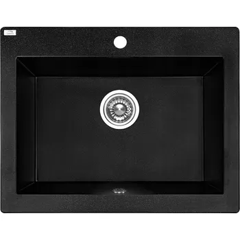 Granitový dřez Jednokomorový granitový dřez Laveo Komodo černý