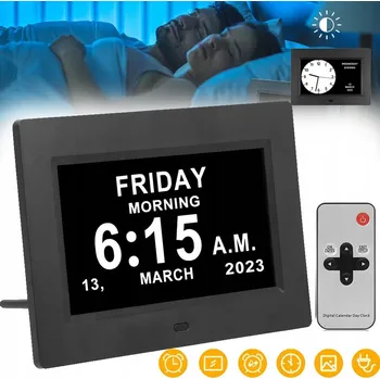 Hodiny DIGITÁLNÍ HODINY S FUNKCÍ PŘIPOMÍNÁNÍ LÉKŮ, 7" HD LED DISPLEJ