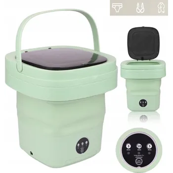 Praní a péče o prádlo TURISTICKÁ AUTOMATICKÁ MINI PRAČKA SKLÁDACÍ PŘENOSNÁ 11L