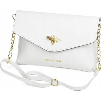 Kabelka Laura Biaggi kabelka psaníčko eko kůže bílá