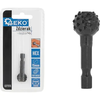 Geko Zdzierak - kulatý rašple na dřevo 15 mm HEX (50/250)