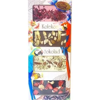 Čokoláda Kamila Chocolates Tabulková čokoláda s posypem - kolekce čokolád 4x50 g