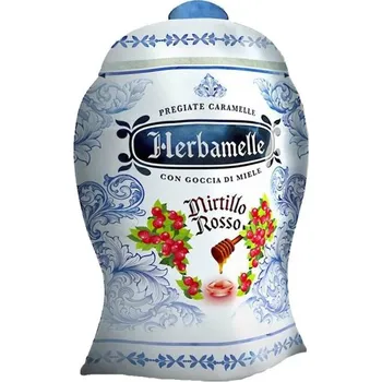 HERBAMELLE Medové bonbóny s brusinkou
