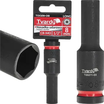 Geko Dlouhá nástrčná hlavice 1/2" 6-hranná 8 mm CR-MO (6/72)