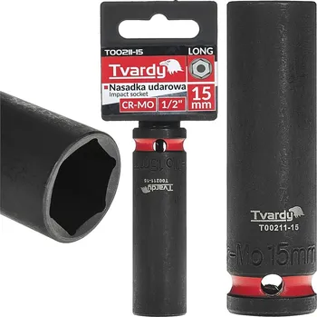 Gola hlavice Geko Dlouhá nástrčná hlavice 1/2" 6-hranná 15 mm CR-MO (6/72)