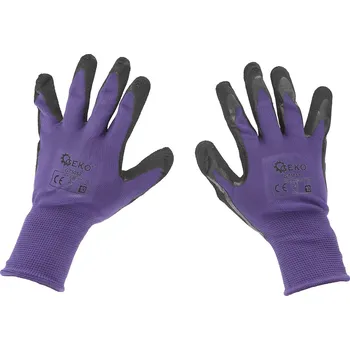 Pracovní rukavice Geko Ochranné rukavice potažené, velikost 10 – fialové (12/240)