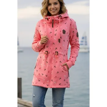 Dámská mikina Dámská mikina velké velikosti 4XL až 7XL lososová