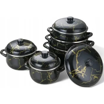 Hrnec Sada smaltovaných hrnců 10 ks - indukce, plyn - Vysoká kvalita MASTERPAN