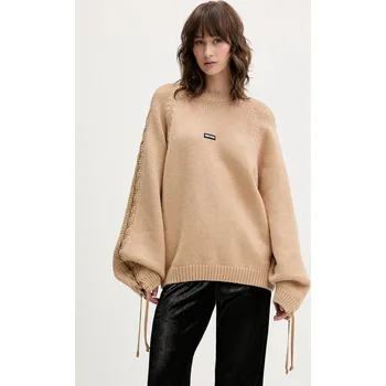 Dámský svetr Svetr s příměsí vlny Rotate, XS, béžová, 08X