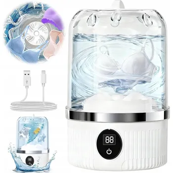 Praní a péče o prádlo MINI DOMÁCÍ CESTOVNÍ PRAČKA MALÁ PŘENOSNÁ NA PRÁDLO PONOŽKY PRAČKA 1L