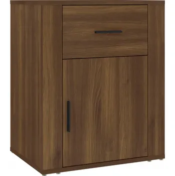 Noční stolek Noční stolek hnědý dub 50 x 36 x 60 cm s 1 zásuvkou a úložným prostorem