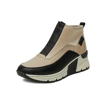 Dámská móda Rieker Polokozačky N6352-60 Béžová 39