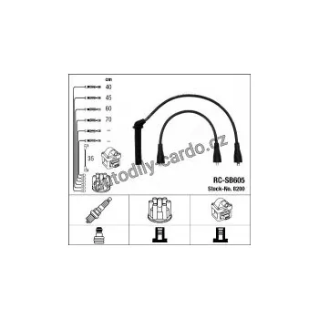 Zapalovací kabel Sada kabelů pro zapalování NGK RC-SB605 - SAAB