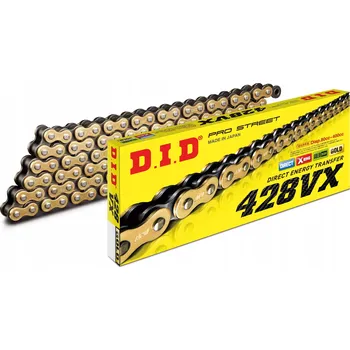 Řetězová sada pro motocykl Řetězová sada DID G&B 428 VX 138 otevřený se spojkou zlatý