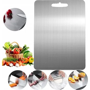Kuchyňské prkénko PRKÉNKO NA KRÁJENÍ TITANOVÉ PRKÉNKO NA KRÁJENÍ Z NEREZOVÉ OCELI 34*23CM